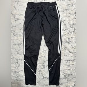 Men’s small black & white adidas joggers